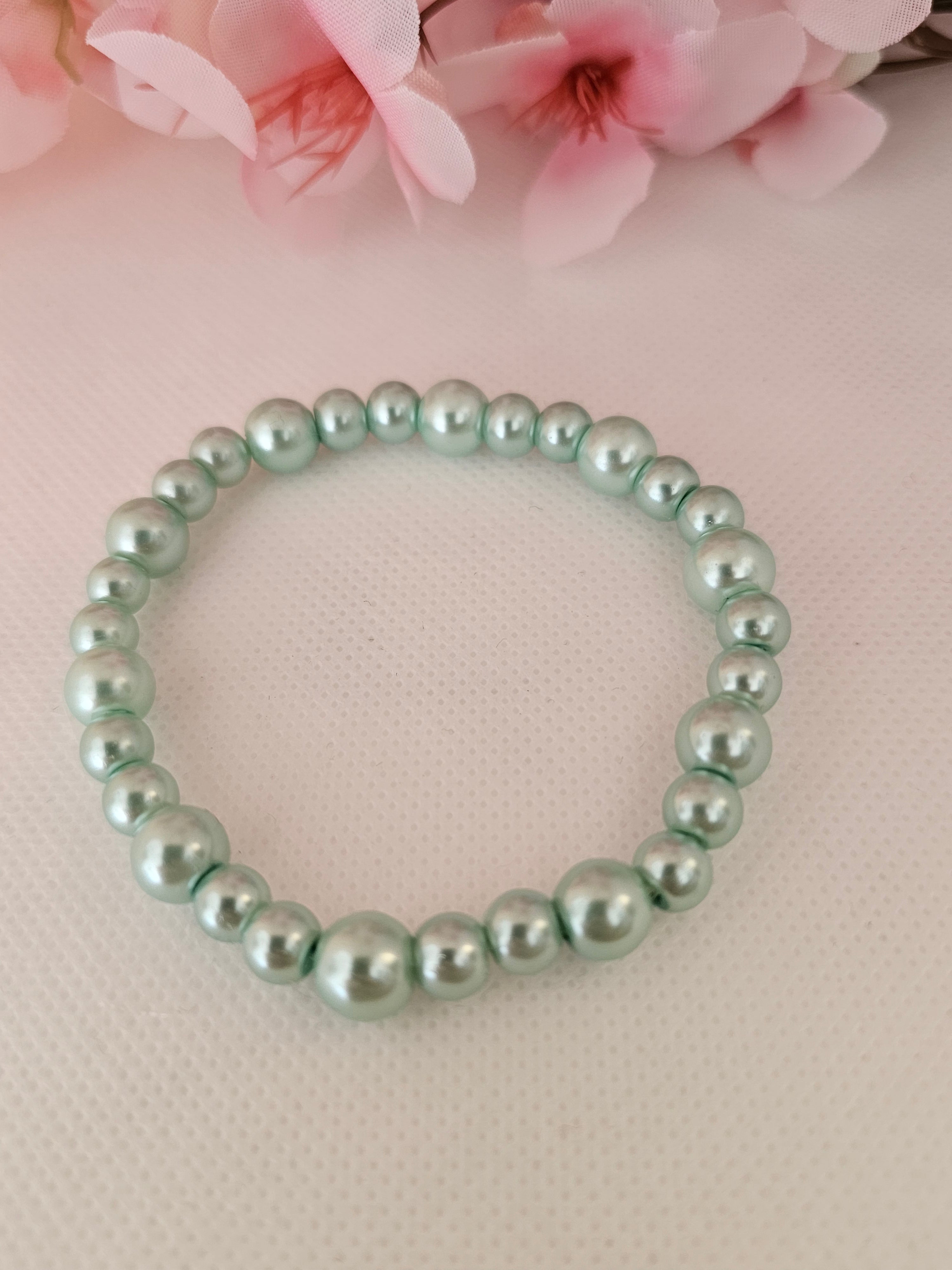 Elastisk armband glaspärlor