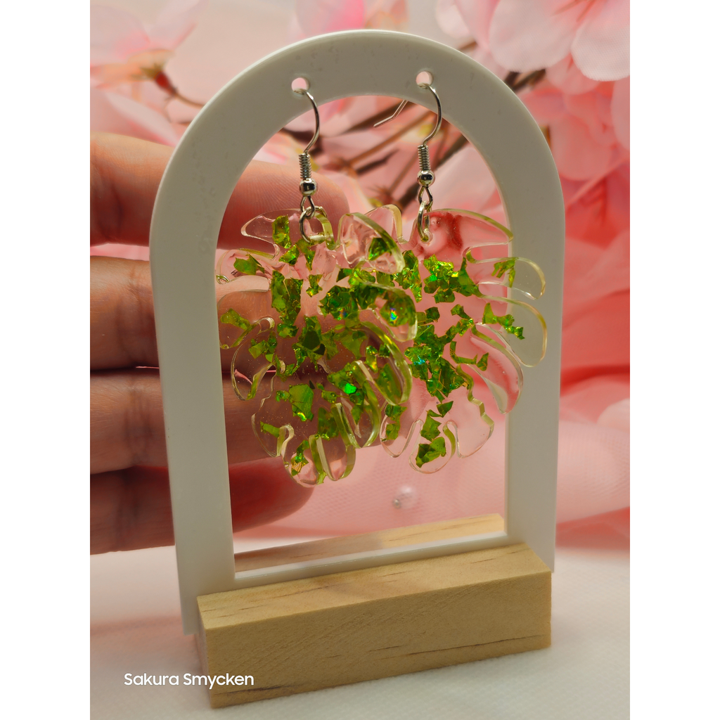 Elegans med Grönt Glitter