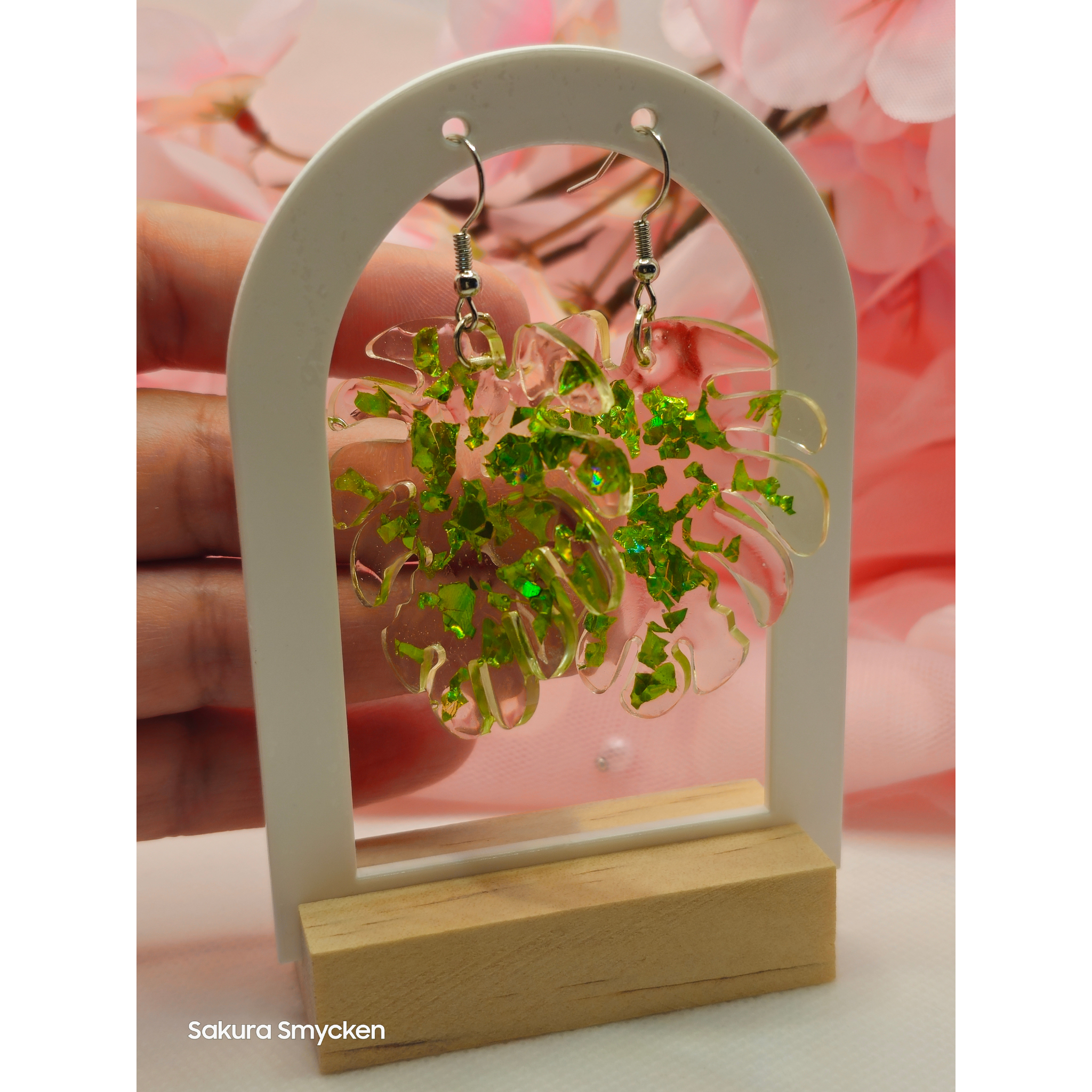 Elegans med Grönt Glitter