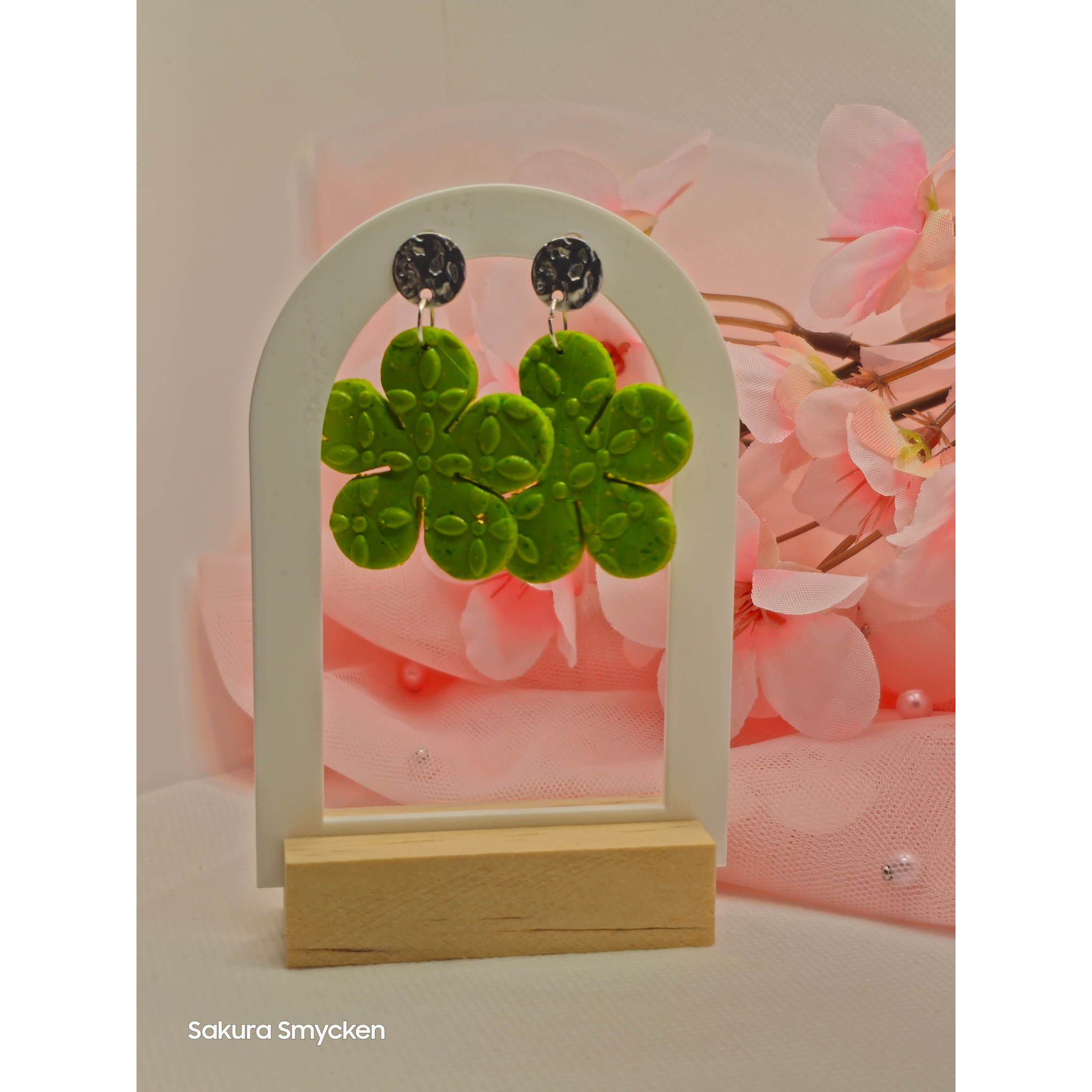 Grön Polymerlera med Textur