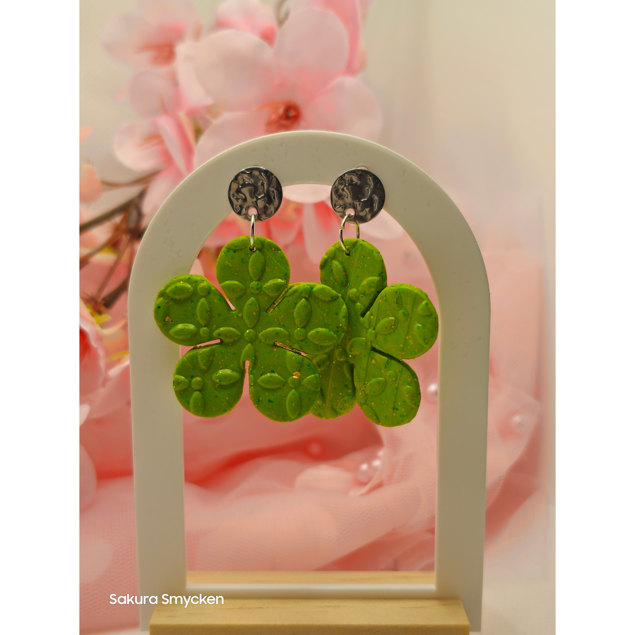 Grön Polymerlera med Textur